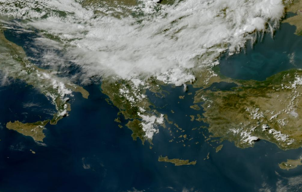 Τελευταία δορυφορική εικόνα νεφοκάλυψης