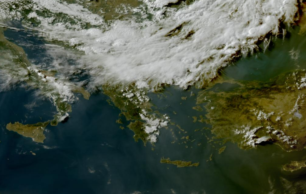 Τελευταία δορυφορική εικόνα νεφοκάλυψης