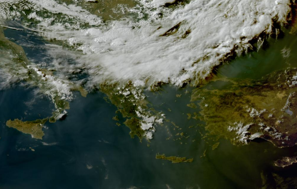 Τελευταία δορυφορική εικόνα νεφοκάλυψης