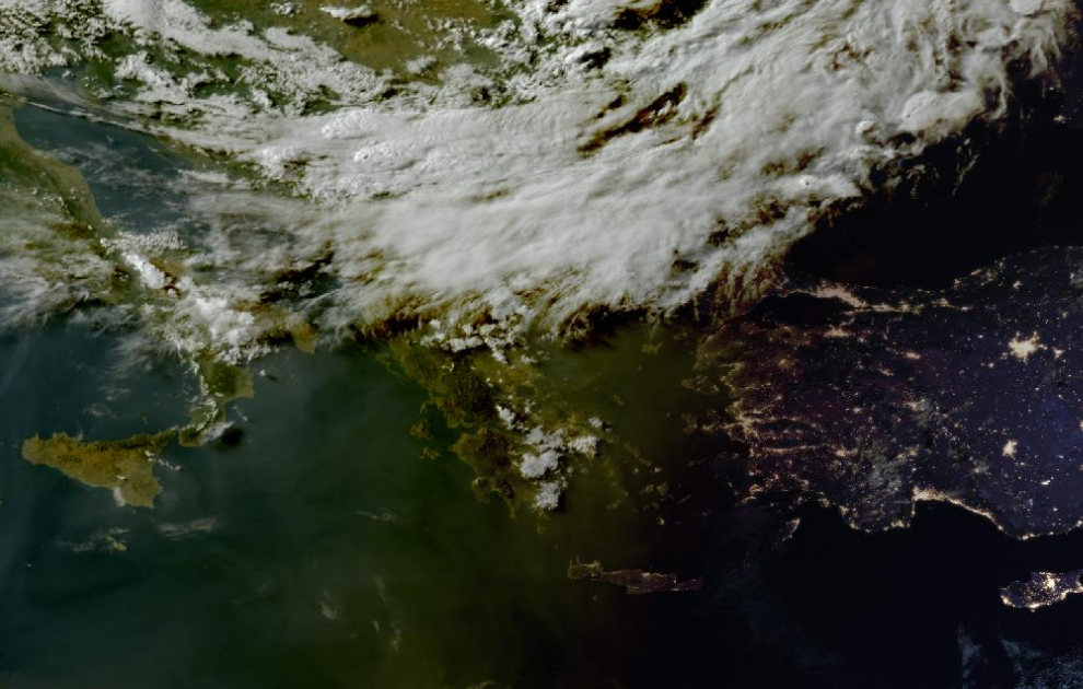 Τελευταία δορυφορική εικόνα νεφοκάλυψης