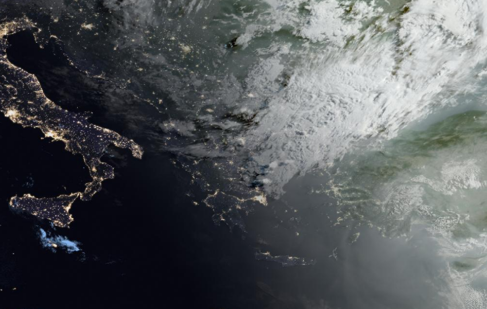 Τελευταία δορυφορική εικόνα νεφοκάλυψης
