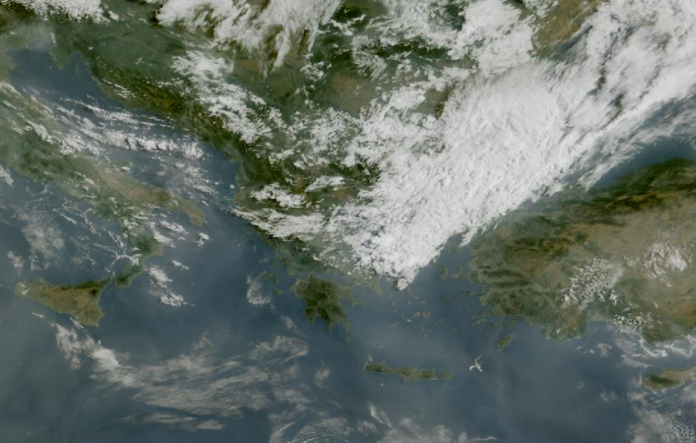 Τελευταία δορυφορική εικόνα νεφοκάλυψης