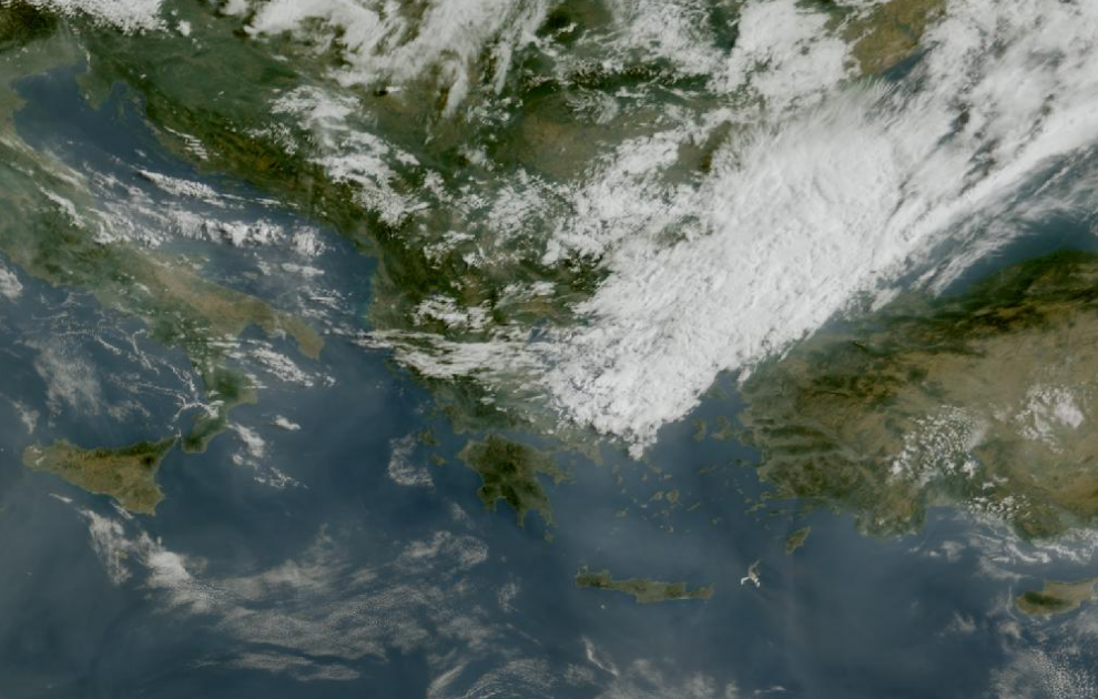Τελευταία δορυφορική εικόνα νεφοκάλυψης