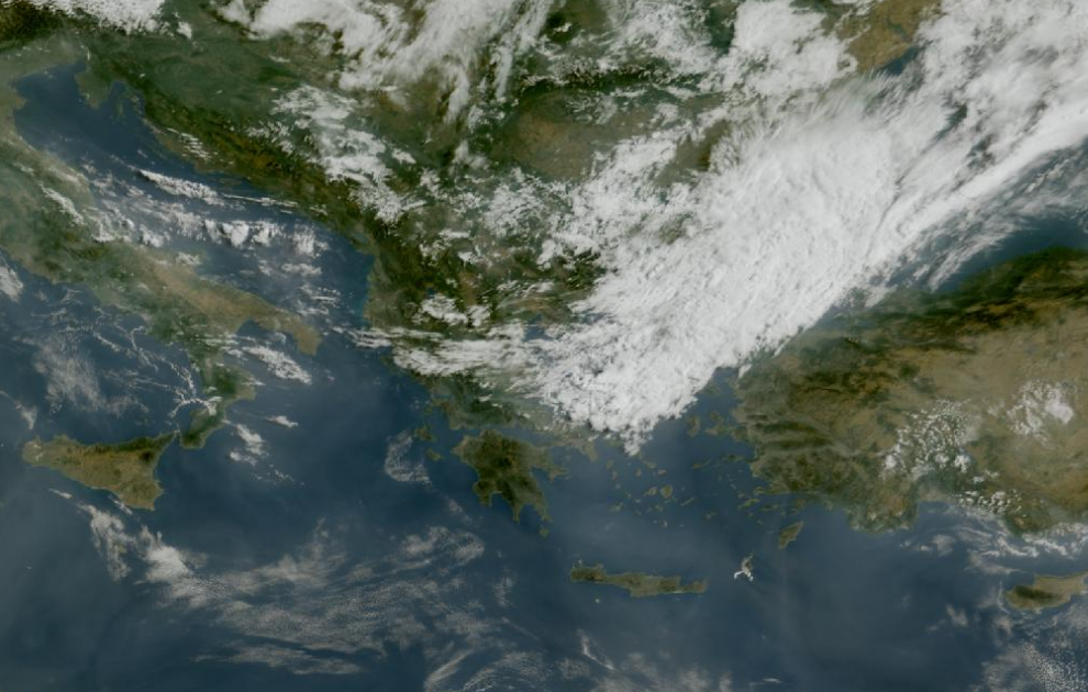 Τελευταία δορυφορική εικόνα νεφοκάλυψης