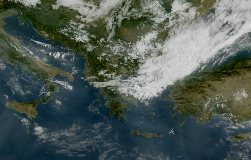 Τελευταία δορυφορική εικόνα νεφοκάλυψης