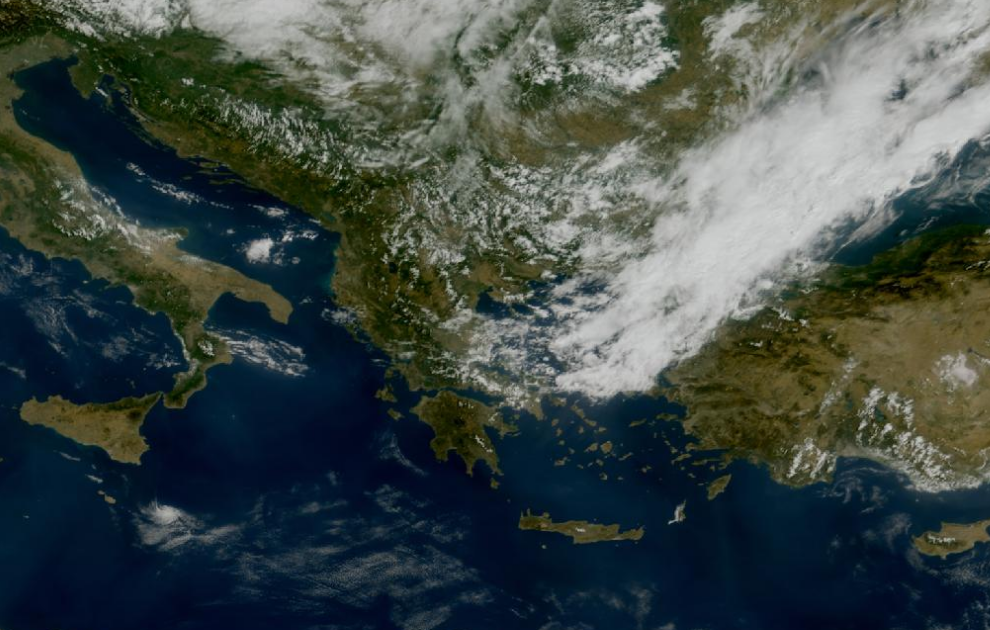 Τελευταία δορυφορική εικόνα νεφοκάλυψης