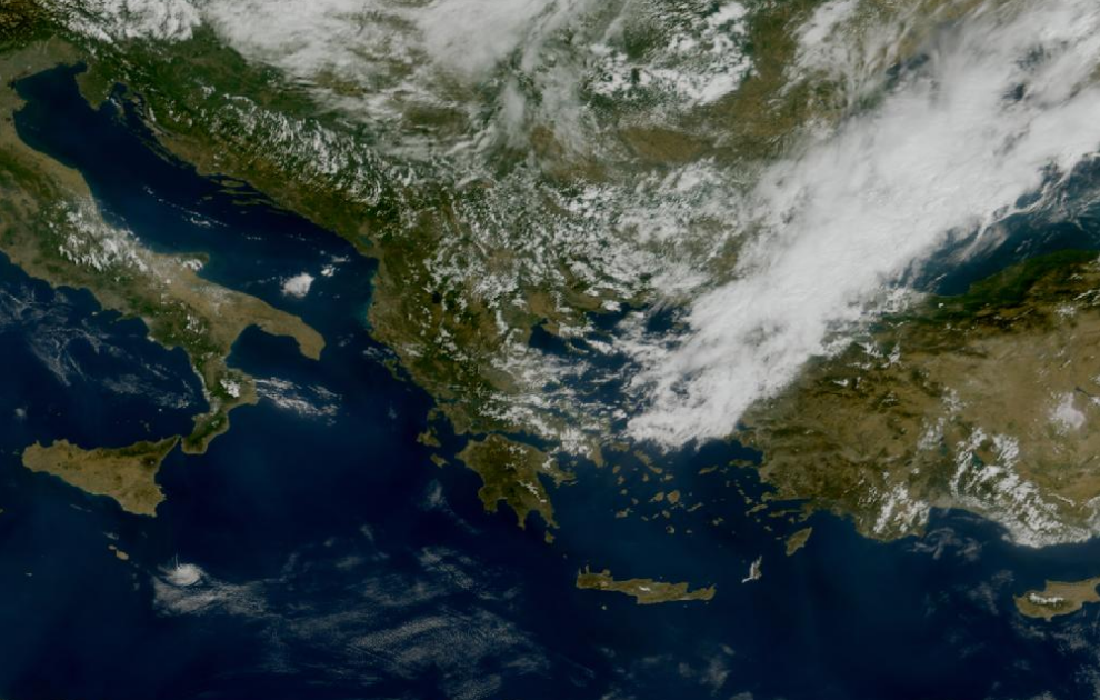 Τελευταία δορυφορική εικόνα νεφοκάλυψης