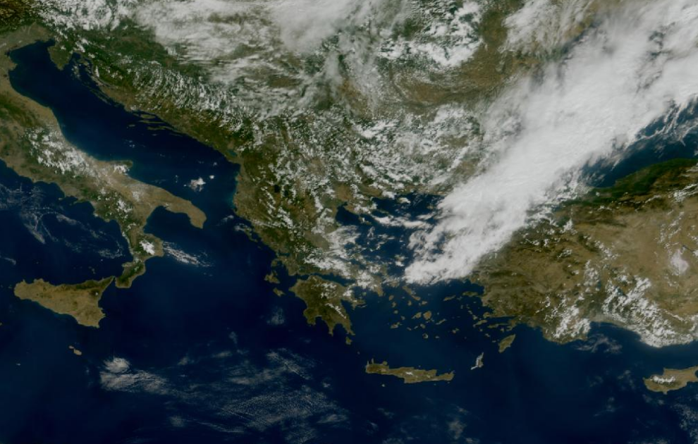Τελευταία δορυφορική εικόνα νεφοκάλυψης