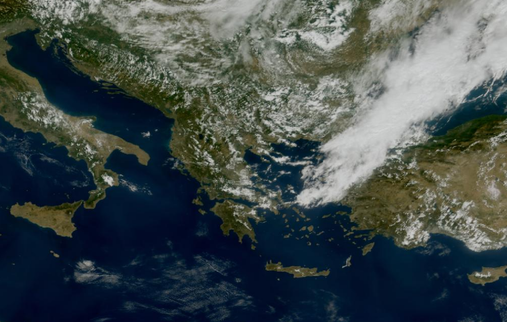 Τελευταία δορυφορική εικόνα νεφοκάλυψης
