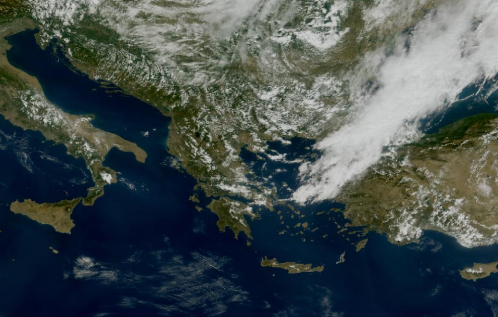 Τελευταία δορυφορική εικόνα νεφοκάλυψης