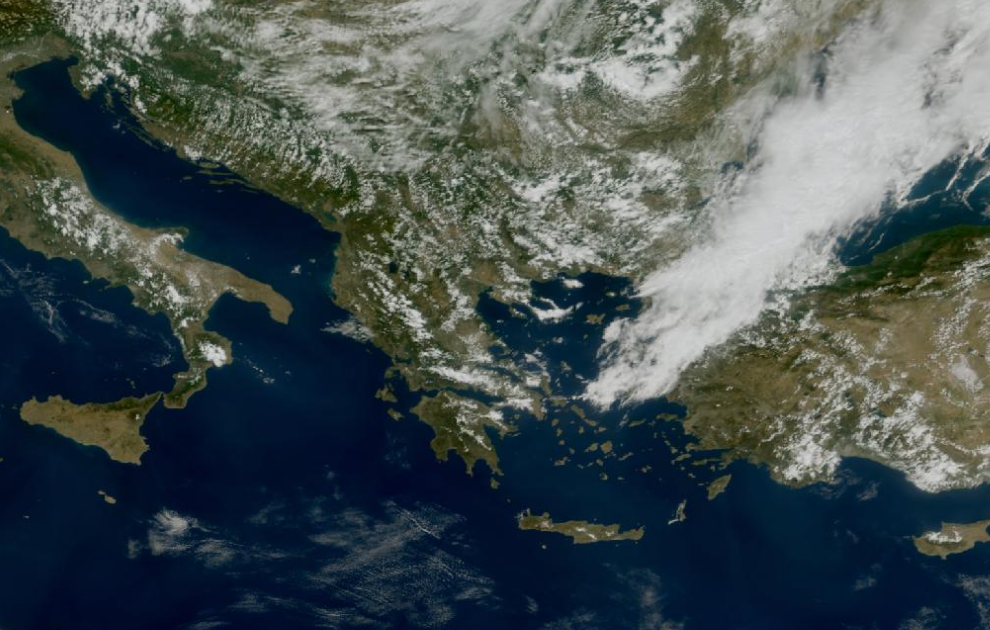 Τελευταία δορυφορική εικόνα νεφοκάλυψης