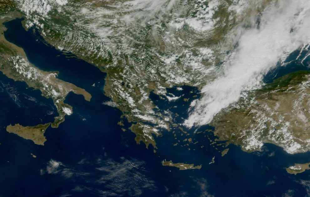 Τελευταία δορυφορική εικόνα νεφοκάλυψης