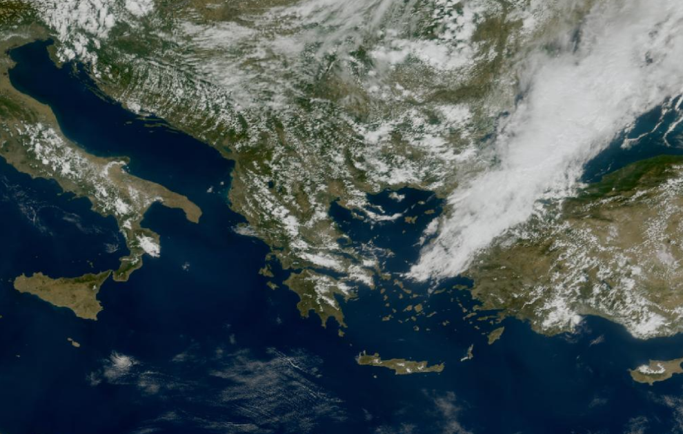 Τελευταία δορυφορική εικόνα νεφοκάλυψης