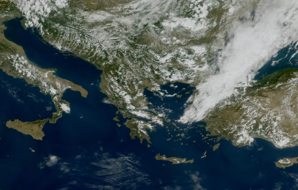 Τελευταία δορυφορική εικόνα νεφοκάλυψης