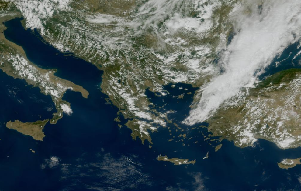 Τελευταία δορυφορική εικόνα νεφοκάλυψης