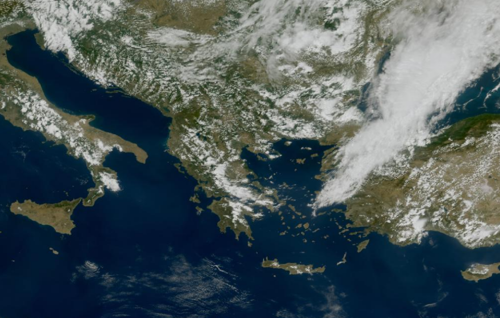 Τελευταία δορυφορική εικόνα νεφοκάλυψης