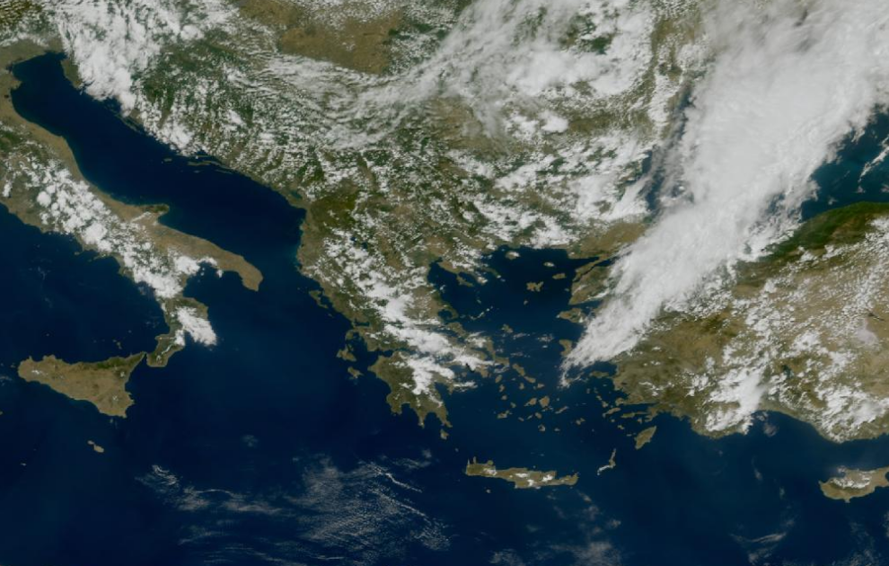 Τελευταία δορυφορική εικόνα νεφοκάλυψης