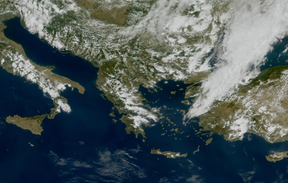 Τελευταία δορυφορική εικόνα νεφοκάλυψης