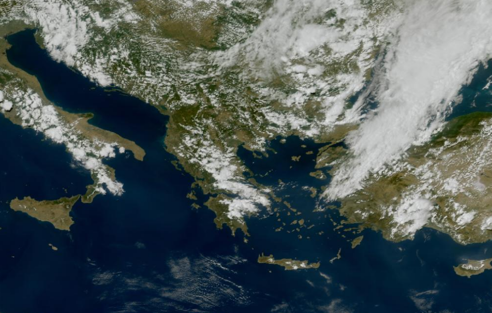 Τελευταία δορυφορική εικόνα νεφοκάλυψης
