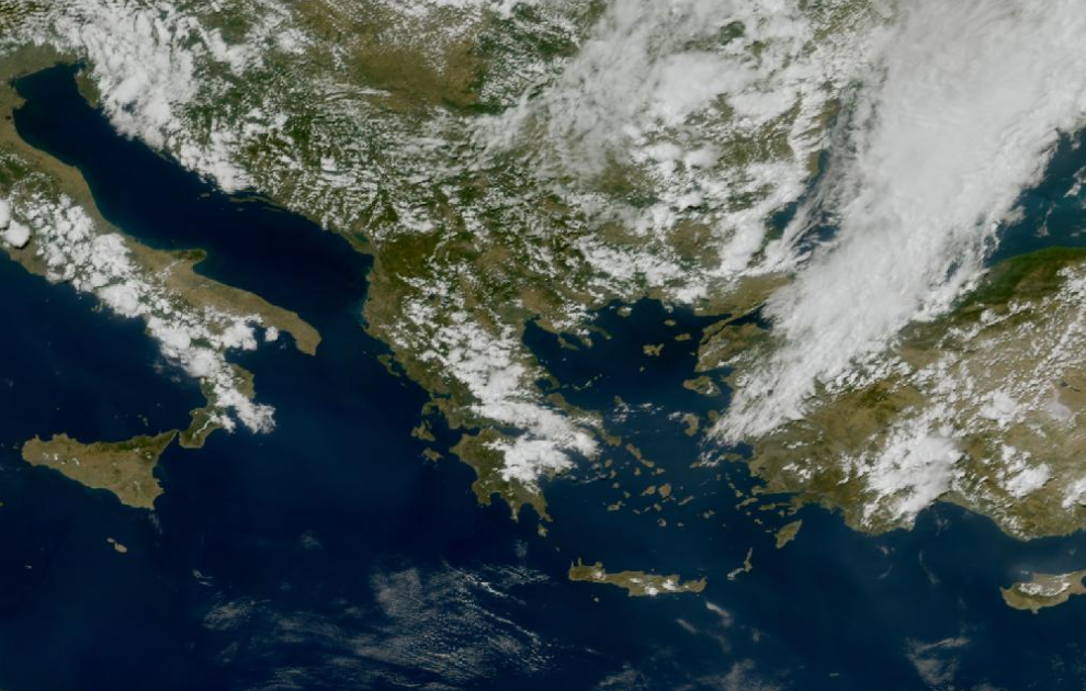 Τελευταία δορυφορική εικόνα νεφοκάλυψης