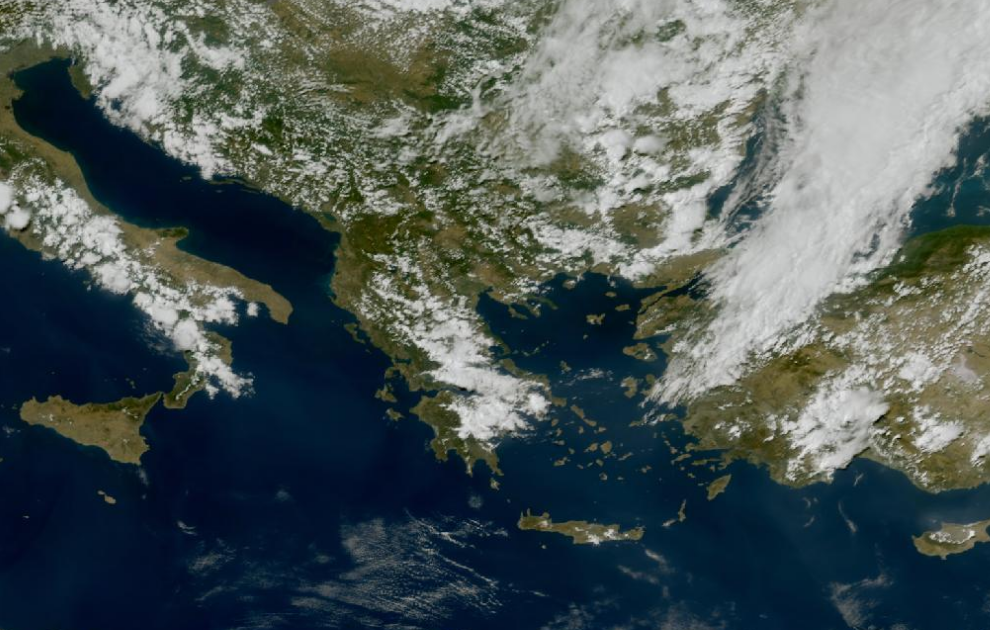 Τελευταία δορυφορική εικόνα νεφοκάλυψης