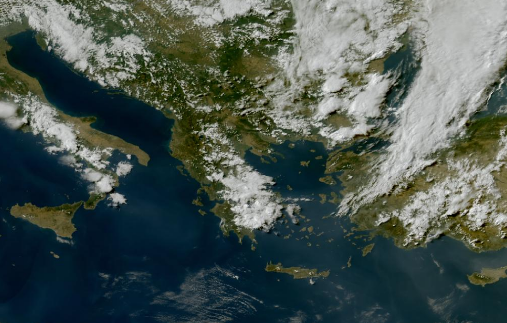 Τελευταία δορυφορική εικόνα νεφοκάλυψης