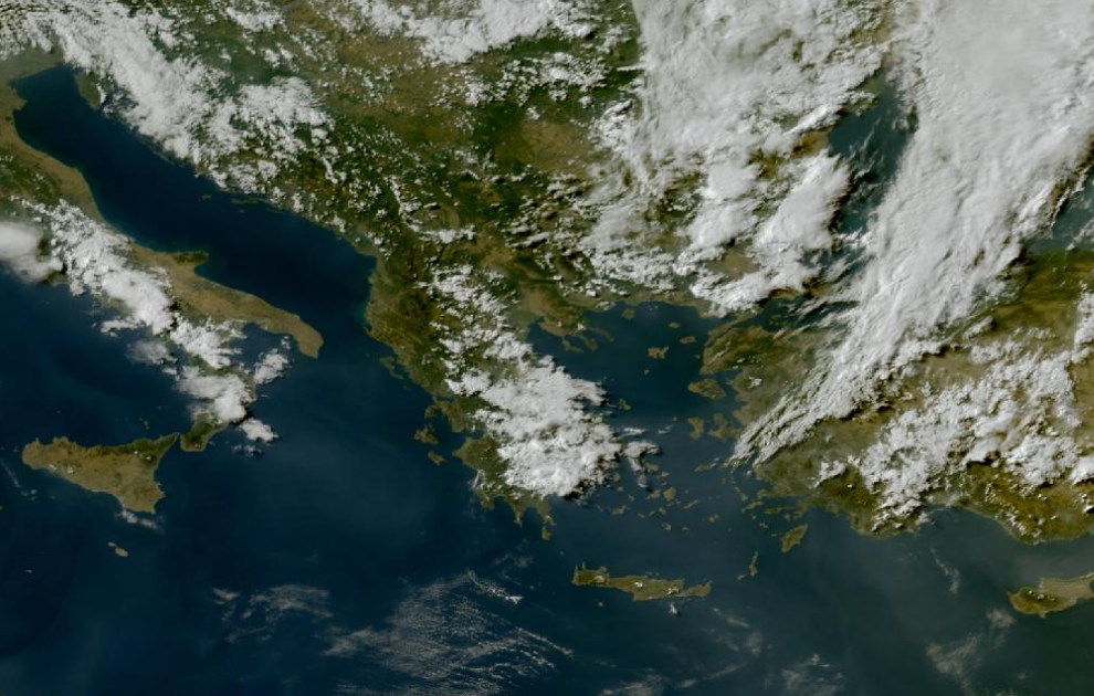 Τελευταία δορυφορική εικόνα νεφοκάλυψης