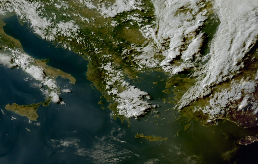 Τελευταία δορυφορική εικόνα νεφοκάλυψης