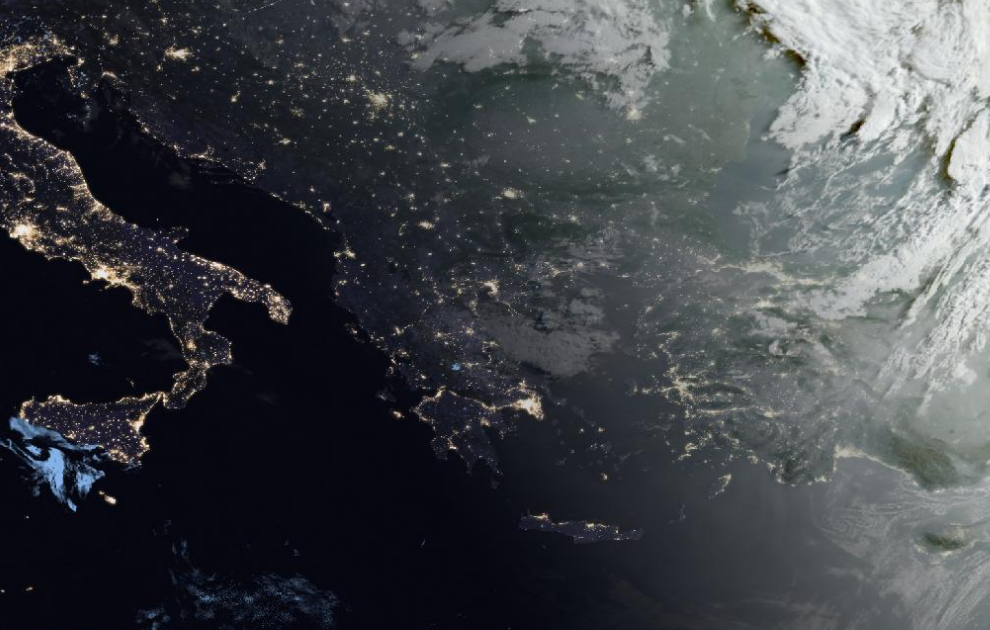 Τελευταία δορυφορική εικόνα νεφοκάλυψης