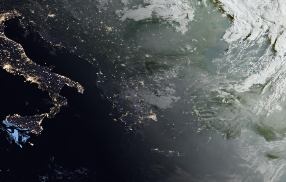 Τελευταία δορυφορική εικόνα νεφοκάλυψης