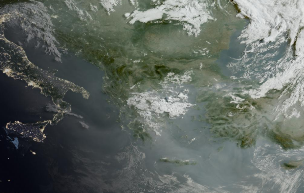 Τελευταία δορυφορική εικόνα νεφοκάλυψης