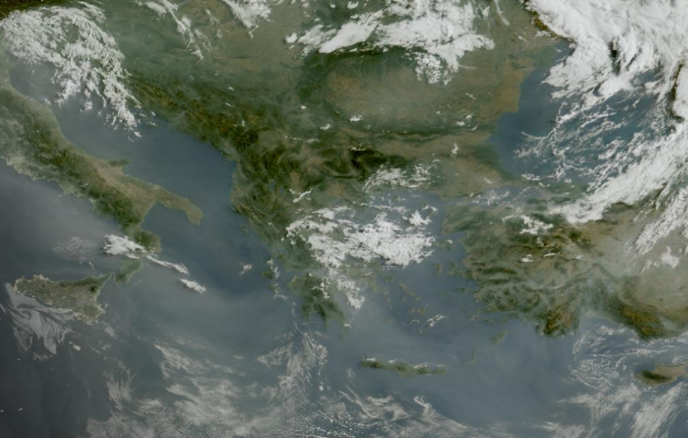 Τελευταία δορυφορική εικόνα νεφοκάλυψης