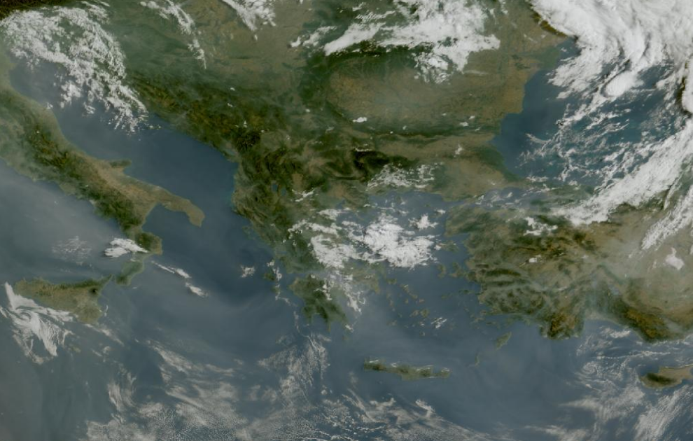 Τελευταία δορυφορική εικόνα νεφοκάλυψης