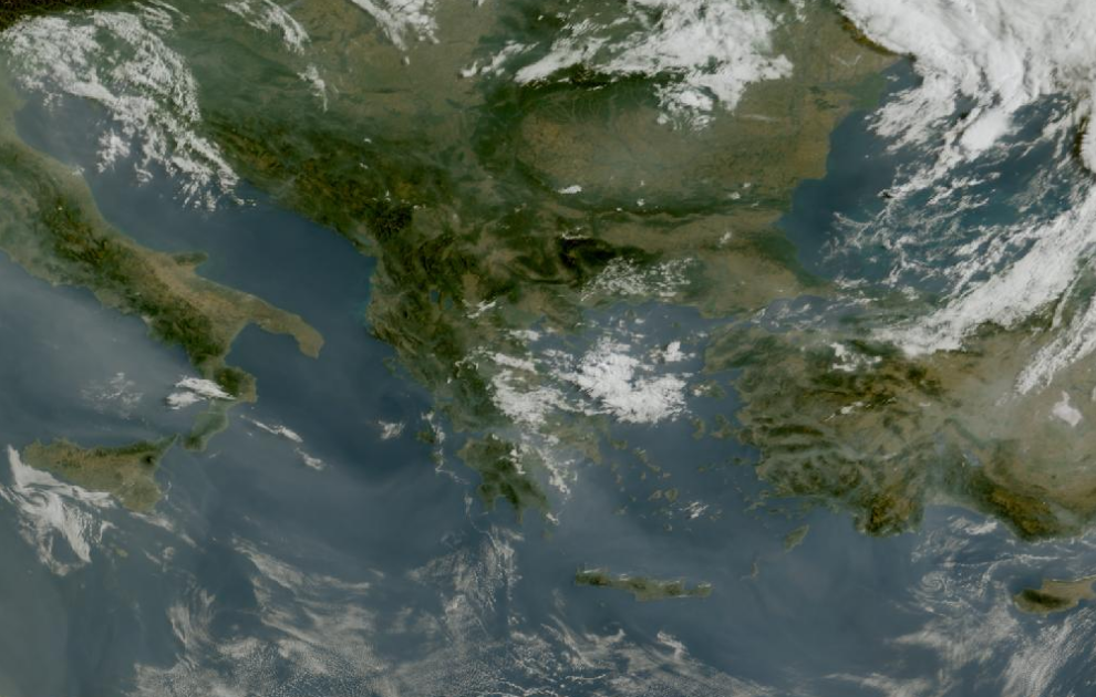 Τελευταία δορυφορική εικόνα νεφοκάλυψης