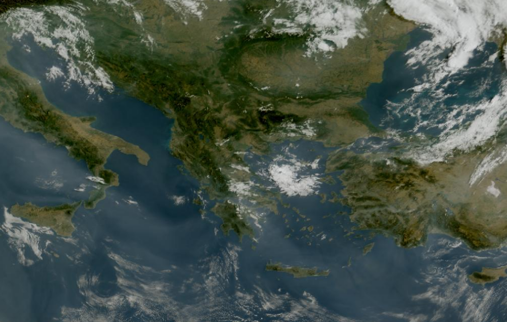 Τελευταία δορυφορική εικόνα νεφοκάλυψης