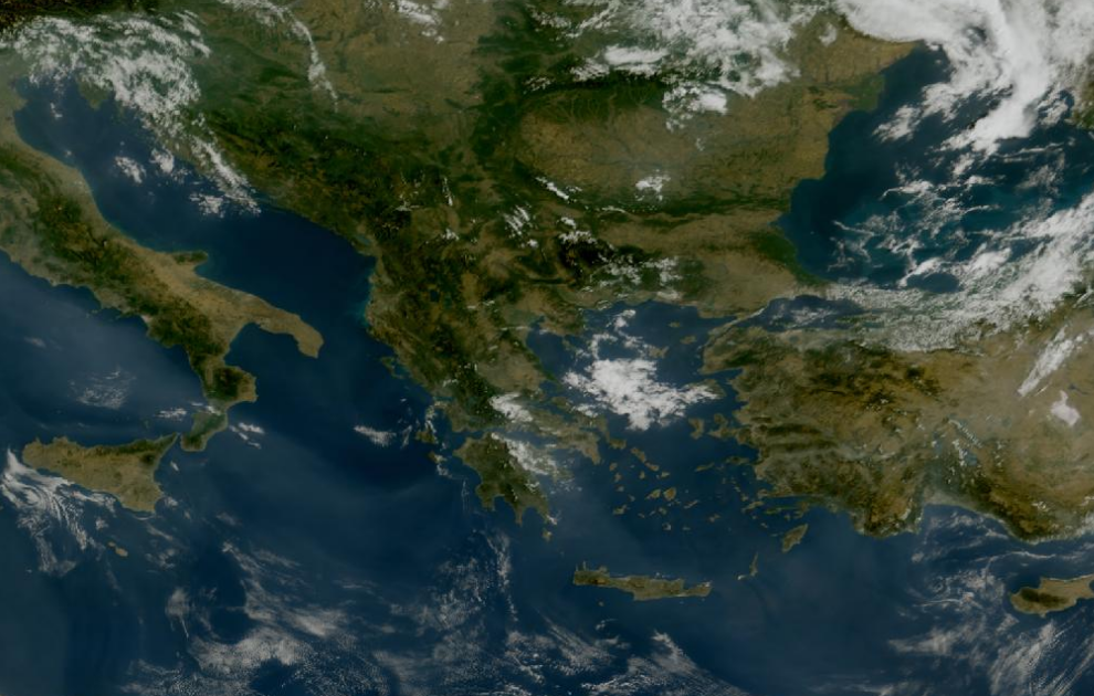 Τελευταία δορυφορική εικόνα νεφοκάλυψης