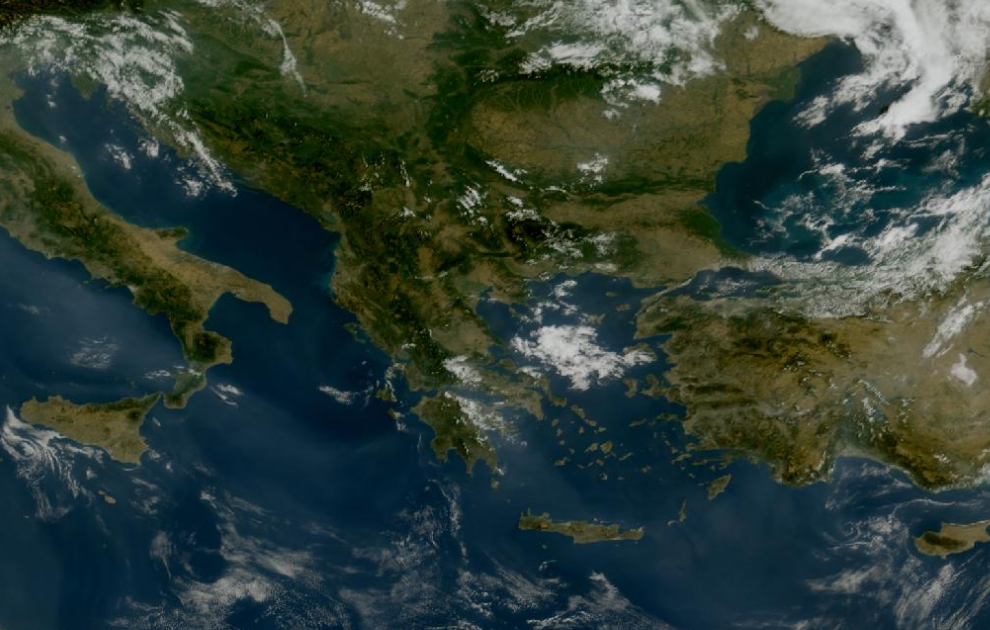 Τελευταία δορυφορική εικόνα νεφοκάλυψης