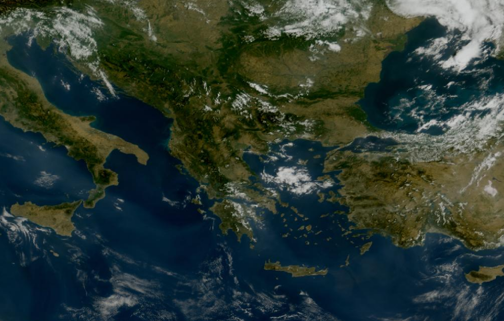 Τελευταία δορυφορική εικόνα νεφοκάλυψης