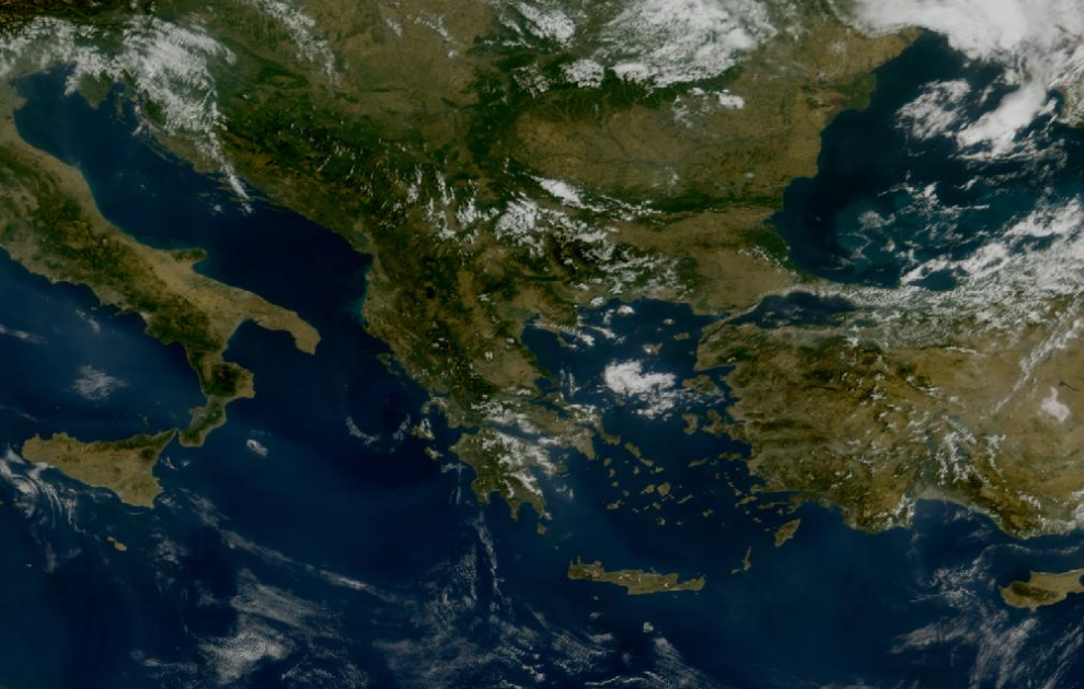 Τελευταία δορυφορική εικόνα νεφοκάλυψης
