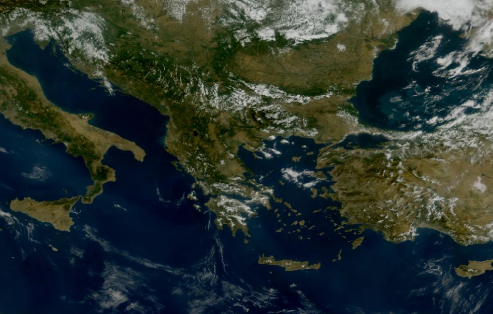 Τελευταία δορυφορική εικόνα νεφοκάλυψης