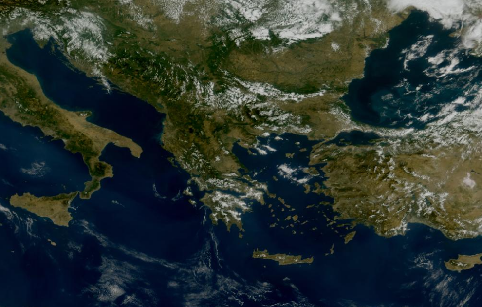 Τελευταία δορυφορική εικόνα νεφοκάλυψης