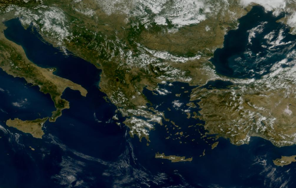 Τελευταία δορυφορική εικόνα νεφοκάλυψης