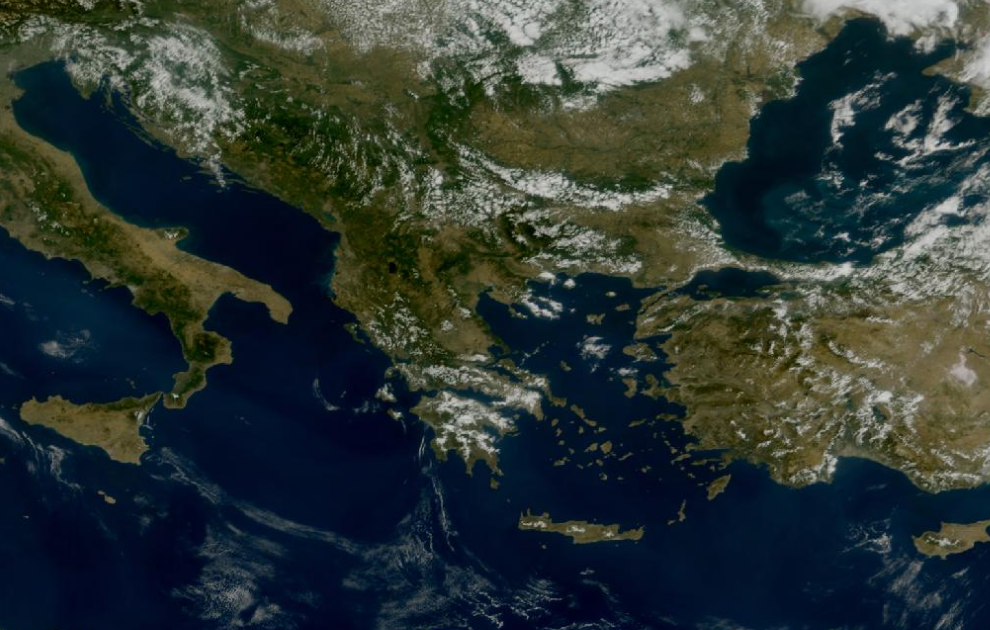 Τελευταία δορυφορική εικόνα νεφοκάλυψης