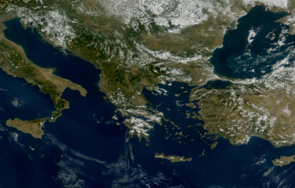 Τελευταία δορυφορική εικόνα νεφοκάλυψης