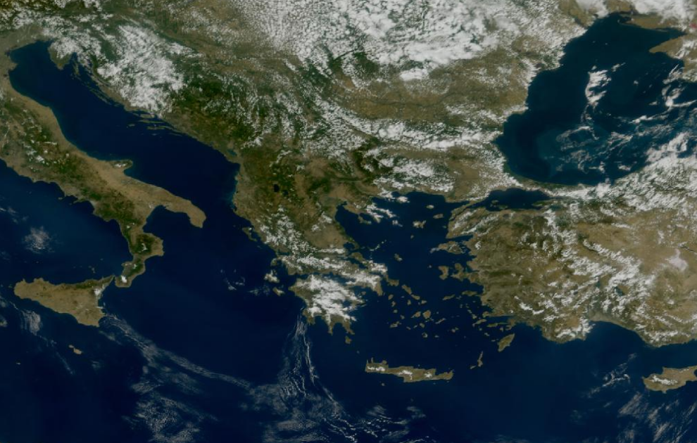 Τελευταία δορυφορική εικόνα νεφοκάλυψης