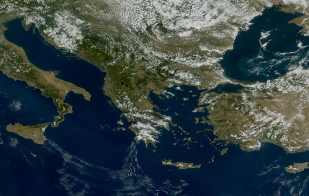 Τελευταία δορυφορική εικόνα νεφοκάλυψης
