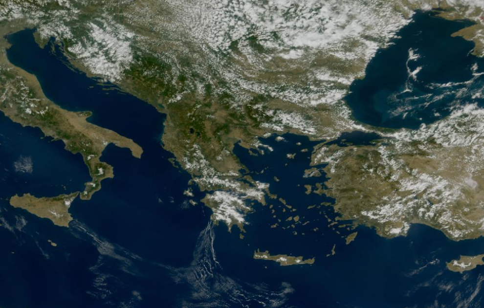 Τελευταία δορυφορική εικόνα νεφοκάλυψης