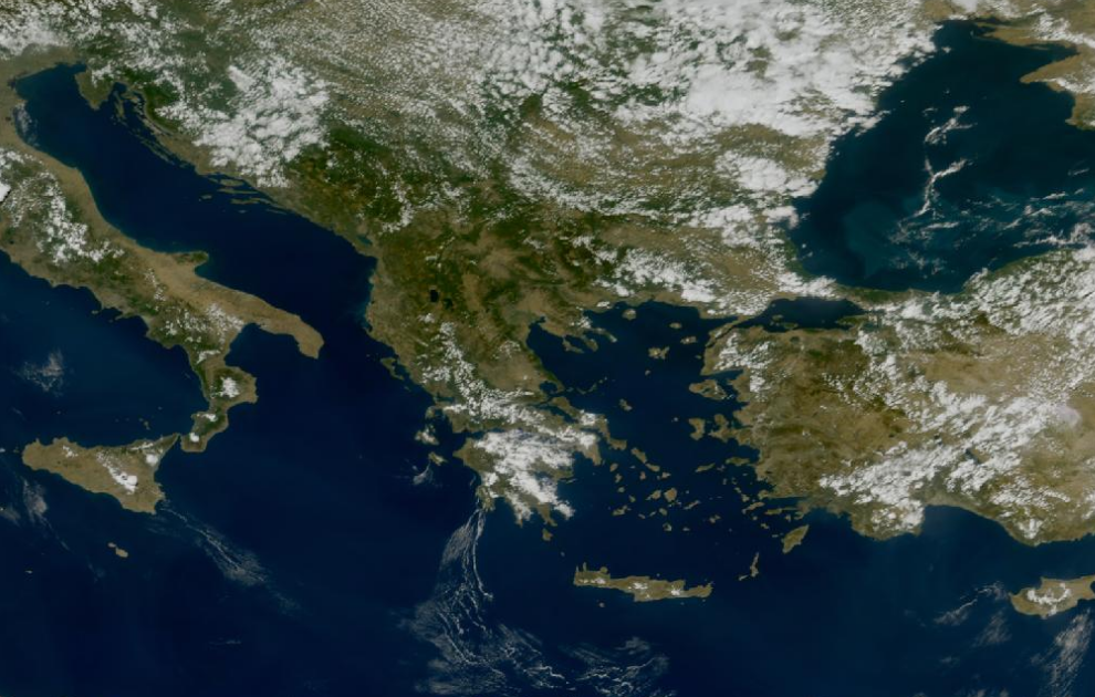 Τελευταία δορυφορική εικόνα νεφοκάλυψης