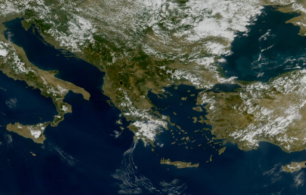 Τελευταία δορυφορική εικόνα νεφοκάλυψης