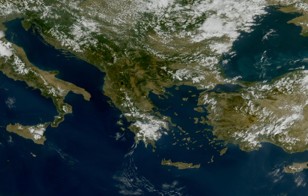 Τελευταία δορυφορική εικόνα νεφοκάλυψης